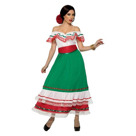 Womens Mexican Traditional Cinco De Mayo Dancer Coco Costume Fiesta Dress Xs Xl Ebay