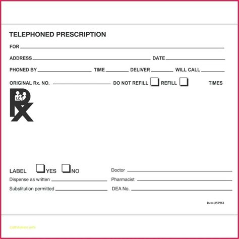 Blank Prescription Pad Template – Verypage.co within Blank Prescription Pad Template – Xfanzexpo.com