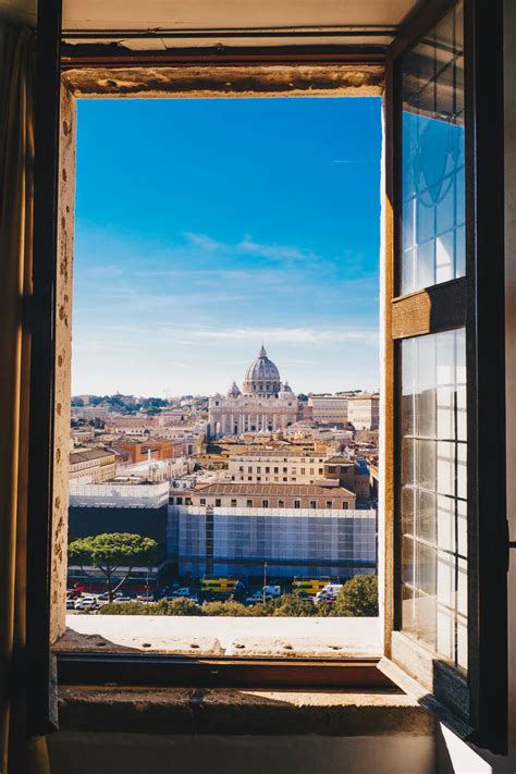 View Of Rome And Vatican City From A Window Of Castel Sant`angelo