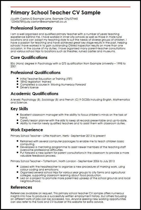 Cv English Teacher Example
