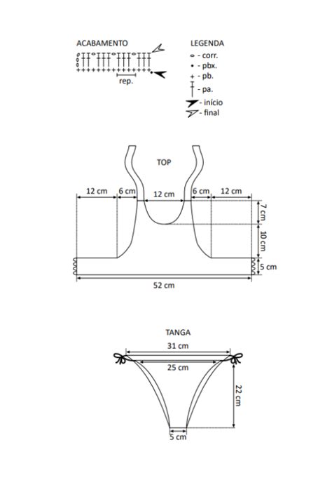 Receita Biquíni de Crochê Linha Bikini Blog do Bazar Horizonte