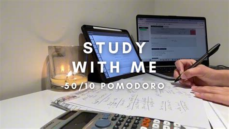 STUDY WITH ME 50 10 POMODORO SOFT RAIN THUNDERSTORM NO NOISE