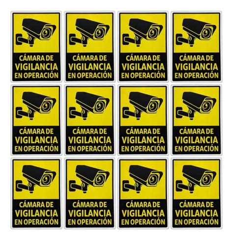 Se Alamiento Letrero Camara De Vigilancia X Cm Pzs Env O Gratis