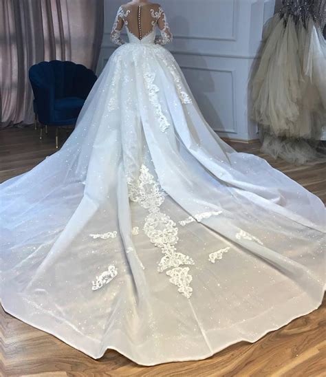 Dubai Rabe Vestidos De Casamento Branco Sereia Trem Destac Vel