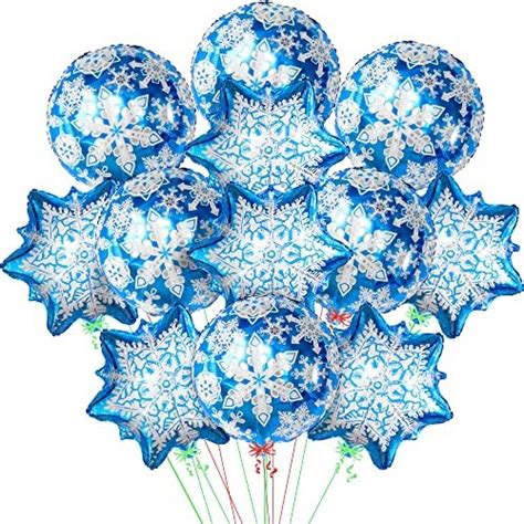 Katchon Snowflake Balloons Decorations Set Big Pack Of