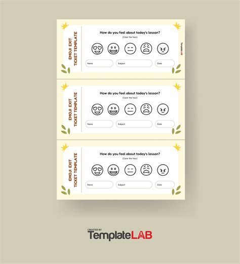 12 Printable Exit Ticket Templates Word Pdf Psd Pptx