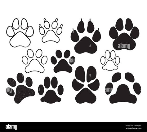 Paz Amor Perros Pata Impresiones Paw Print Monograma Perros Amor Aw