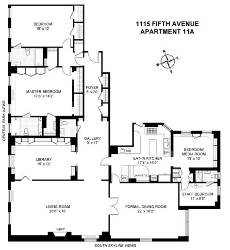 1115 5th Avenue 11A New York NY 10128 Sales Floorplans Property