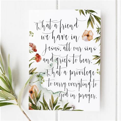 What A Friend We Have In Jesus Printable Lyrics