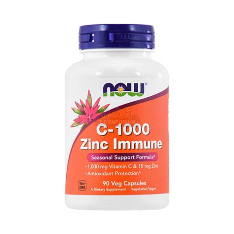 NOW FOODS C 1000 Zinc Immune 90 Veg Capsules Tak Shing Hong