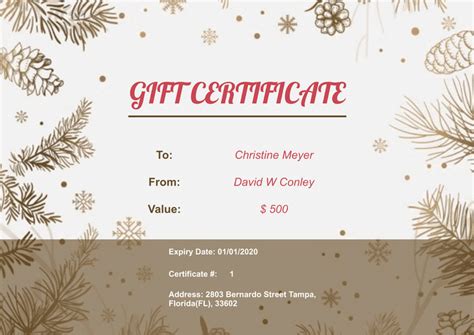 Business Gift Certificate Template - PDF Templates | Jotform