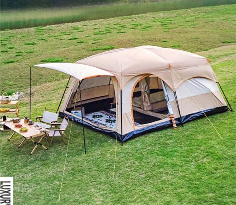 Tienda portátil para acampar en la playa carpa de dos habitaciones