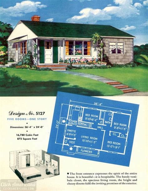 150 Vintage 50s House Plans Used To Build Millions Of Mid Century Homes