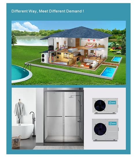 R410a Factory Residential Air To Water Hot Water System Air Source Heat Pump Shower On Demand