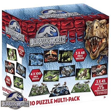 Jurassic World 10 Jigsaw Puzzle Multi Pack Creative Game Dinosaur 3d Scene Jurassic Park Home