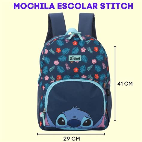 Kit Bolsa Transversal Mochila Escolar Lilo Stitch Disney