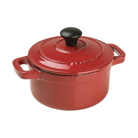 Matfer Mini Round Casserole Dish With Lid Cast Iron Rouge Le Chasseur Ø 100 Mm