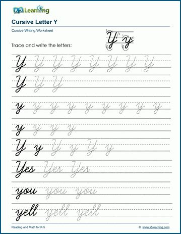 Cursive Alphabet Practice - Cursive Letters A Z Worksheets K12reader ...