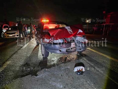 Hombre Resulta Herido Tras Fuerte Choque En La Carretera Libre Tepic