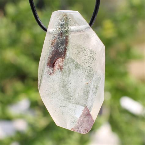 Green Phantom Quartz With Fuchsite Stone Pendant X Mm