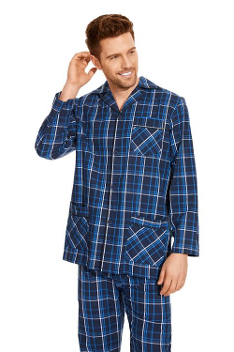 Global Mens Cotton Yarn Notch Collar Pajama Set With Pockets 2 Piece Sizes S To 3xl