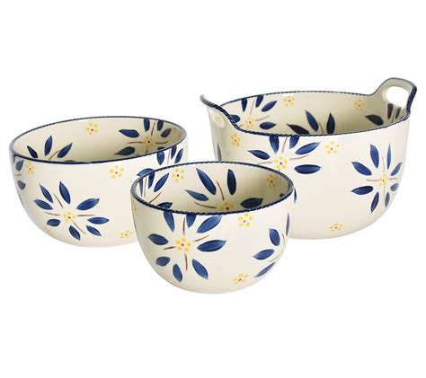 TEMP TATIONS Old World Set Of 3 Nesting Bowls One Color Editorialist