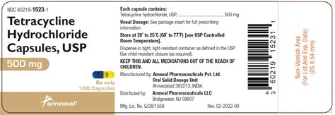 Dailymed Tetracycline Hydrochloride Capsule