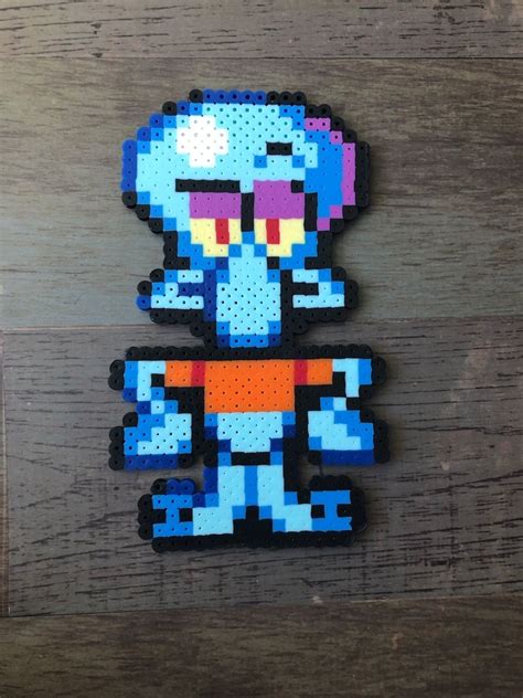 Squidward Tentacles Spongebob Squarepants 2d Perler Etsy In 2022