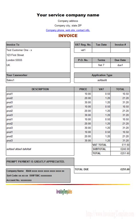 Open Office Invoice Templates Excelxo