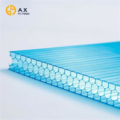 Blue Honeycomb Polycarbonate Hollow Sheet