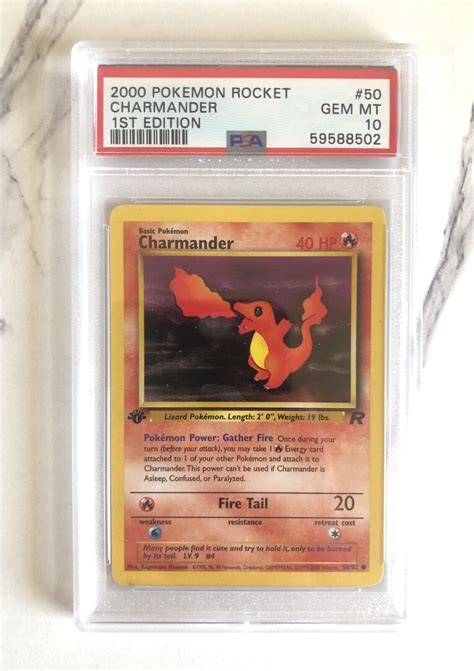 Mavin Pok Mon Team Rocket Charmander First Edition Non Holo Psa