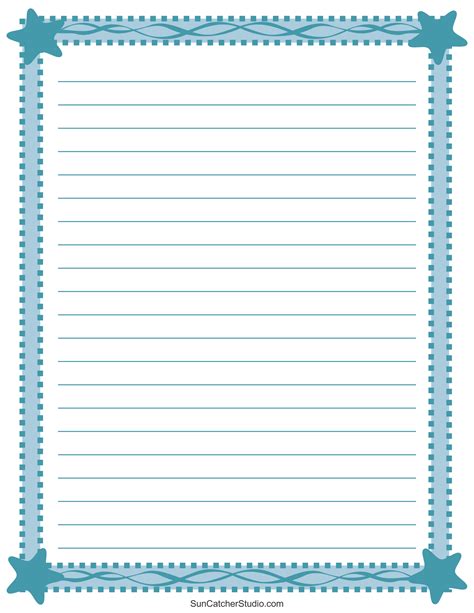 Free Printable Lined Paper With Decorative Borders Pdf Collection