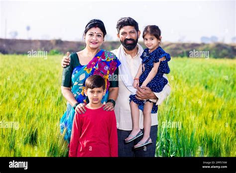 Indian farmer family standing hi-res stock photography and images - Alamy