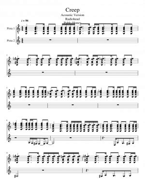 Free sheet music: Creep Acoustic- by Radiohead, Play and Download any time