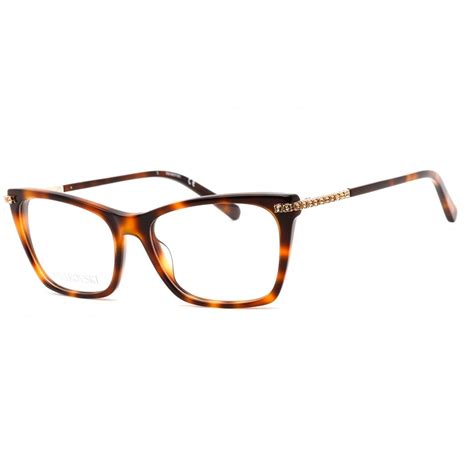 Swarovski Sk5426 Eyeglasses Dark Havana Clear Lens In Brown Lyst