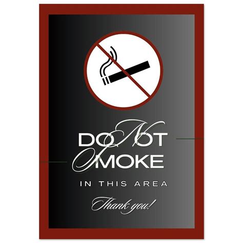 Do Not Smoke In This Area Cannabis Consumption Safety Sign Etsy