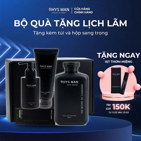 Bộ quà tặng nam Sữa tắm gội nam hương nước hoa 350 ml Sữa rửa mặt nam