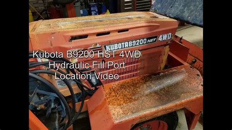 Kubota Hydraulic Fluid Fill Point YouTube