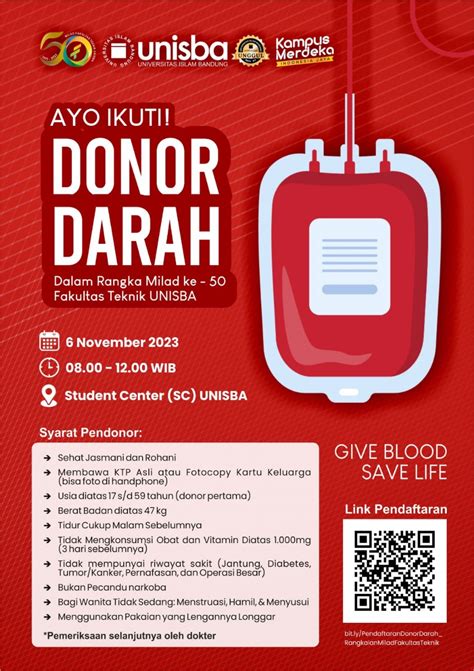 Kegiatan Donor Darah MILAD FT Unisba Ke 50 Fakultas Teknik