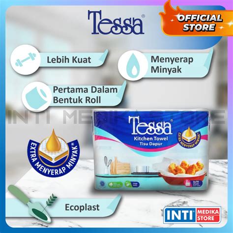 Jual Tessa Kitchen Towel Ply Rolls Tisu Dapur Tissue Tessa