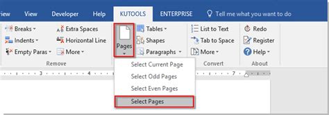 How To Select Specific Pages From A Word Document