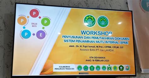 Workshop Penyusunan Dokumen Dan Pemutakhiran Spmi Stai Ddi Maros