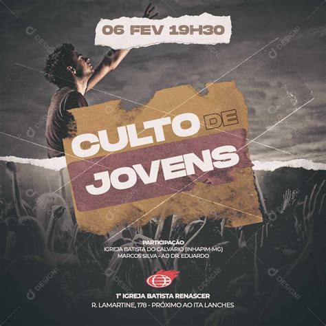 Culto De Jovens Social Media Psd Editável Download Designi