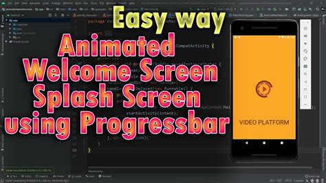 How To Create Animated Welcome Screen Splash Screen Using Progressbar