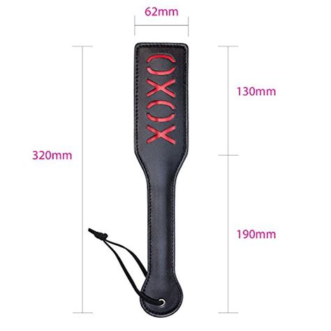 Premium Xoxo Bondage Peitsche Cm Schwarze Rot Bdsm Spanking Paddle