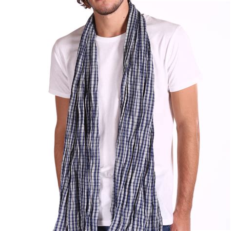 New Mens Scarfs genuine long classic fashion cotton neck shawl scarves ...