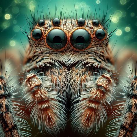 Premium Photo Spider Macro Photography