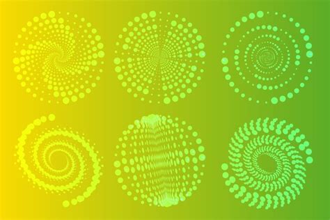 Premium Vector Set Of Spirals Design Elements Dotted Abstract