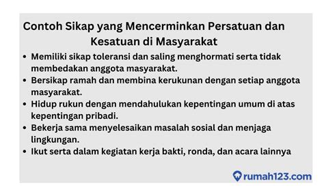 35 Contoh Perilaku Yang Mencerminkan Persatuan Dan Kesatuan