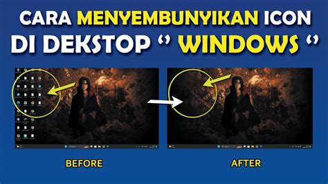 Mudah Banget Cara Menyembunyikan Icon Di Desktop Windows Youtube